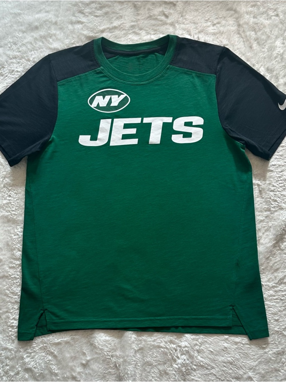 Nike New York Jets NFL Men’s Color Block Performance T-Shirt Green/Black Size M
